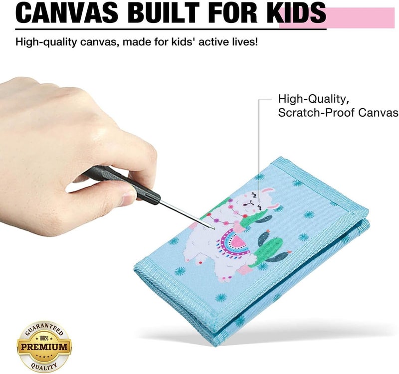 Amutta 3 Pieces Kids Wallet for Girls and Women - Little Girls Wallet for Kids with Magic Sticker, Toddler Wallet for Girls with Coin Pocket, RFID Unicorn Wallet Girls Gift Ideas - Image 3